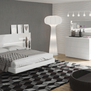 Alternative view of ESF Furniture Sara 2 Drawers Nightstand in High Gloss White Finish