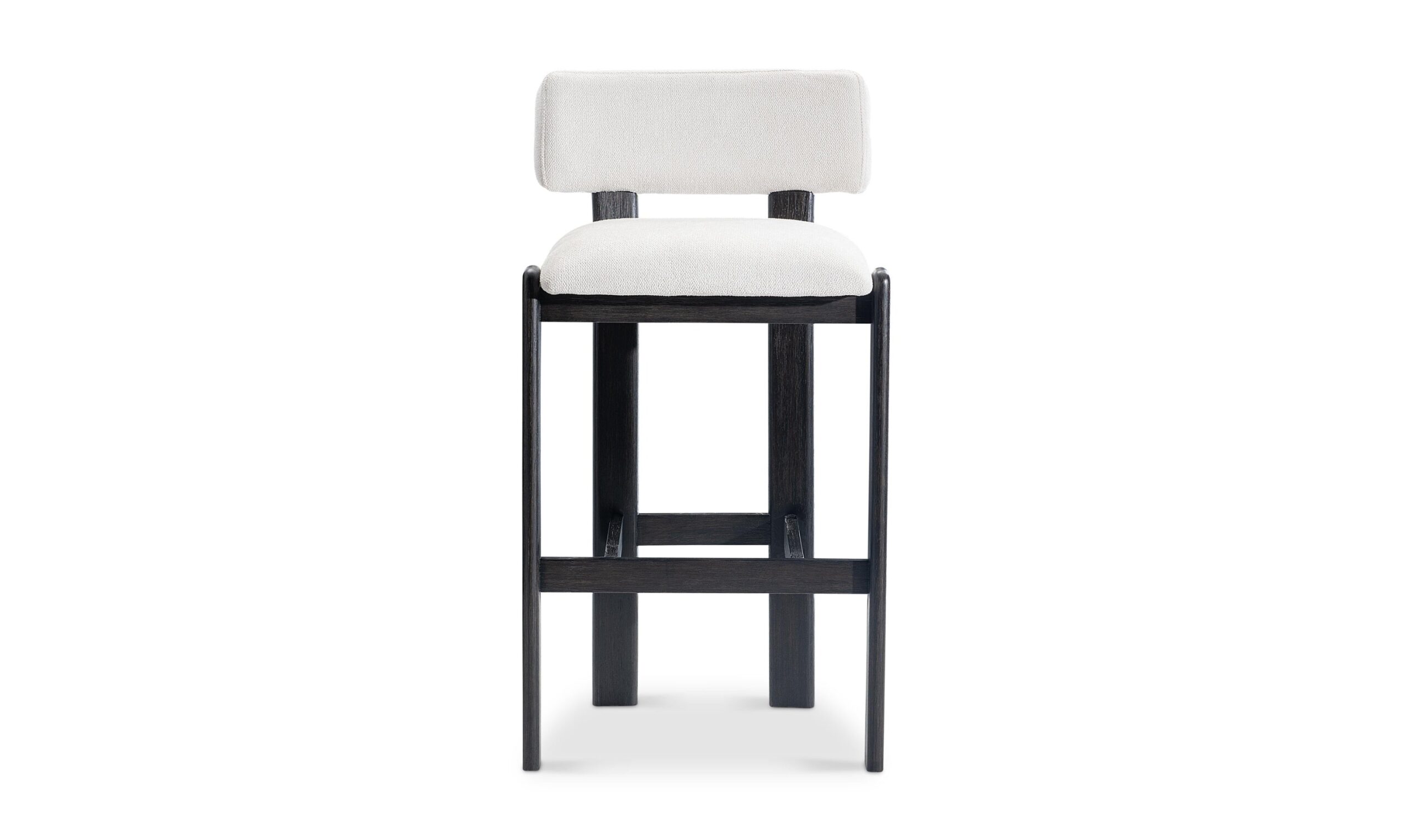 Bernhardt Baxter Fabric Upholstered Bar Stool in Wood - Image 5