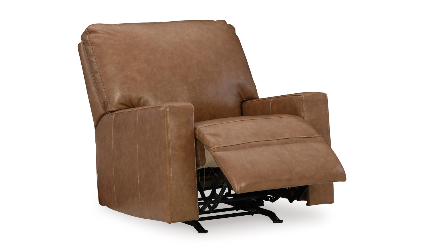 Modern Heritage Bolsena Rocking Leather Recliner In Caramel - Image 4