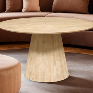 Alternative view of HTD Casablanca Wooden Round Dining Table in Natural White