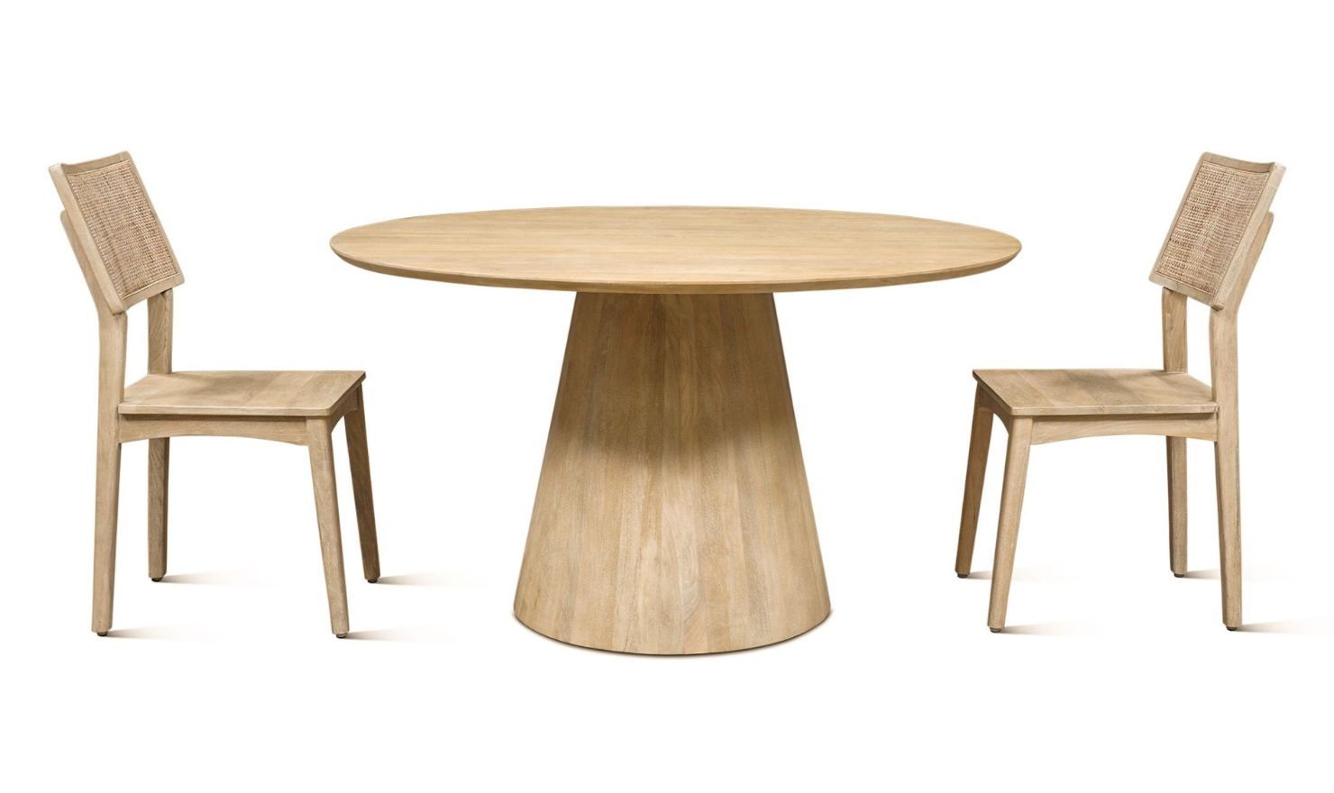 HTD Casablanca Wooden Round Dining Table in Natural White - Image 5