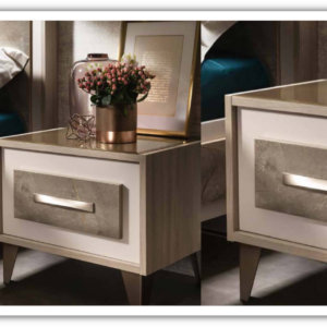 ESF Furniture Arredo Ambra Single Drawer Nightstand in Brown