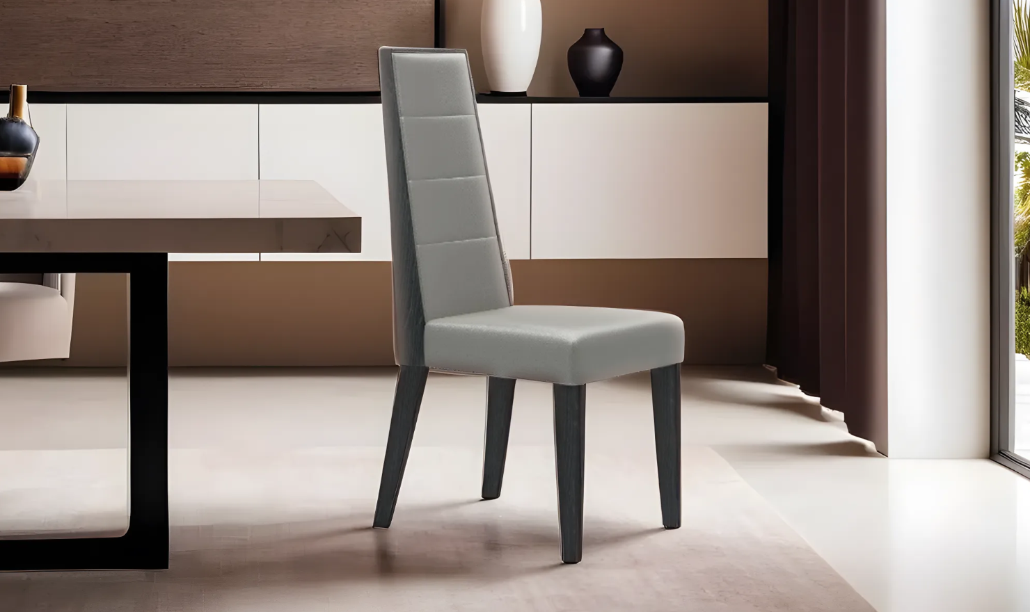 Jennifer Italia Vektor Modern Rectangular Wooden Dining Set - Image 6