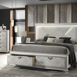 Alternative view of Jennifer Italia Brickfield Modern Bed With Storage And Upholstered Headboard (Queen Size Bed)