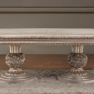Alternative view of Klaussner Anna Classic Double-Pedestal Dining Table with Curved Design