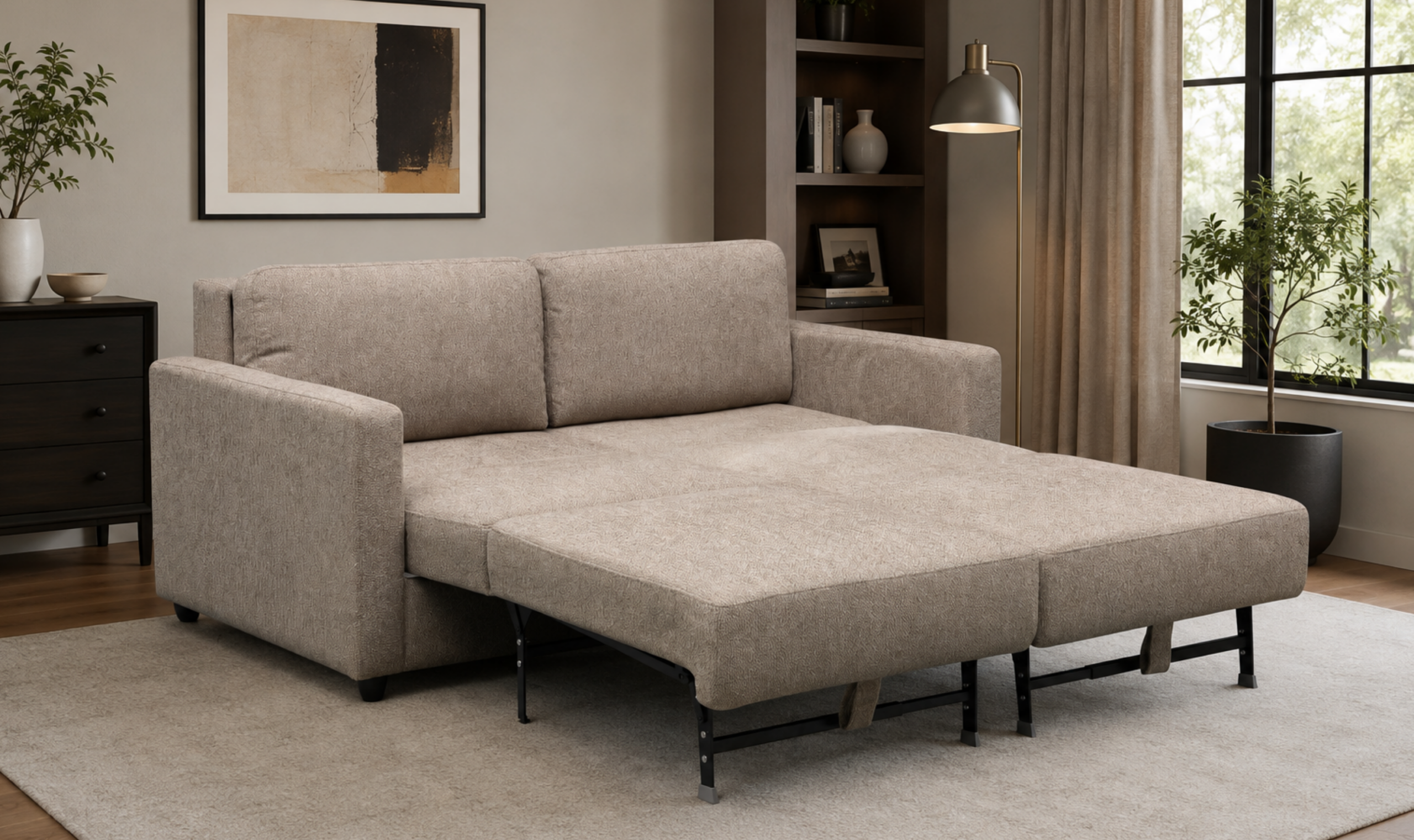 Klaussner Cuddle Queen Fabric Sleeper Sofa With Cloud Fold Function - Image 4