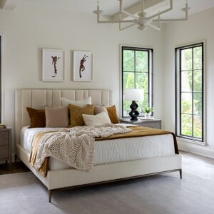 Universal Furniture Summerland Upholstered Bed in White