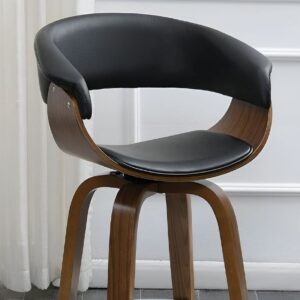 Wood Swivel Bar Stool - Walnut