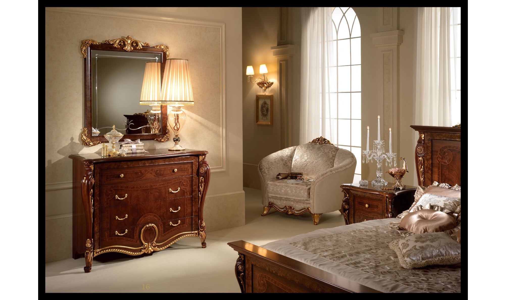 ESF Furniture Donatello Traditional Nightstand in Walnut Finish - Image 2
