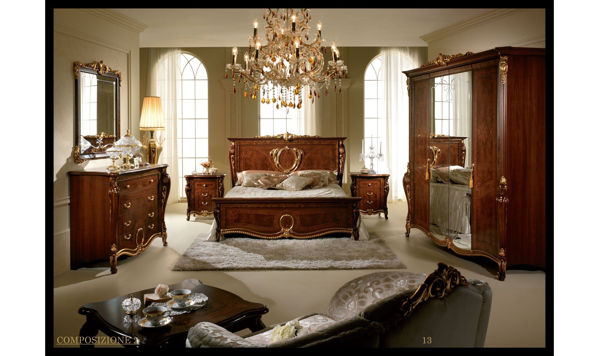 ESF Furniture Donatello Traditional Nightstand in Walnut Finish - Image 4