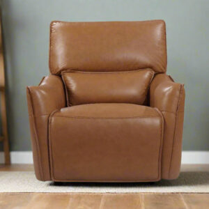 Alternative view of Portland Brown Leather Power Reclining Chair with USB Pot