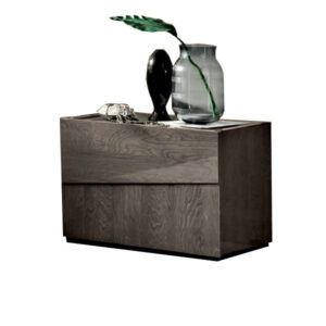 ESF Furniture Tekno Wooden Nightstand in Grayish-Brown