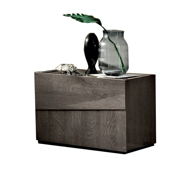 ESF Furniture Tekno Wooden Nightstand in Grayish-Brown