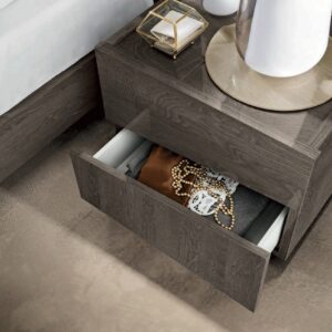 Alternative view of ESF Furniture Tekno Wooden Nightstand in Grayish-Brown