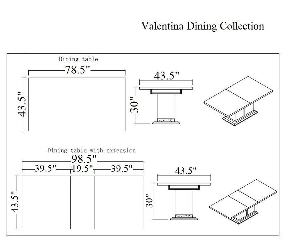 Jennifer Italia Vektor Modern Rectangular Wooden Dining Set - Image 3